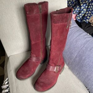 Red fall boots